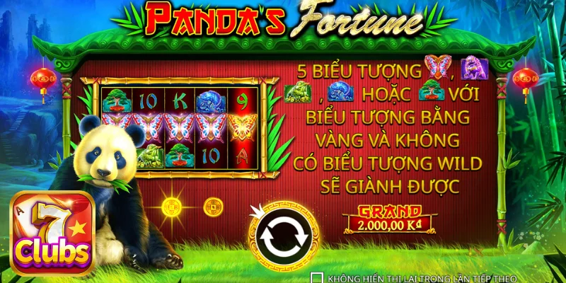 Khám phá game quay hũ Fortune Panda 7CLUBS