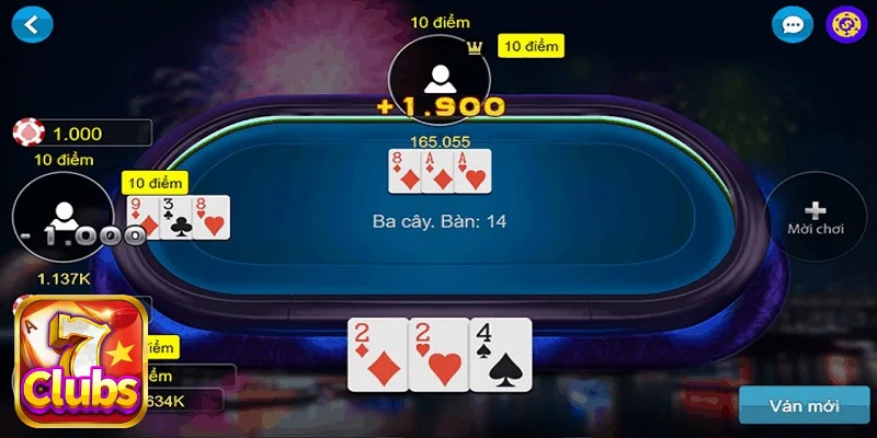 Thứ tự xếp hạng bài Ba Lá 7CLUBS