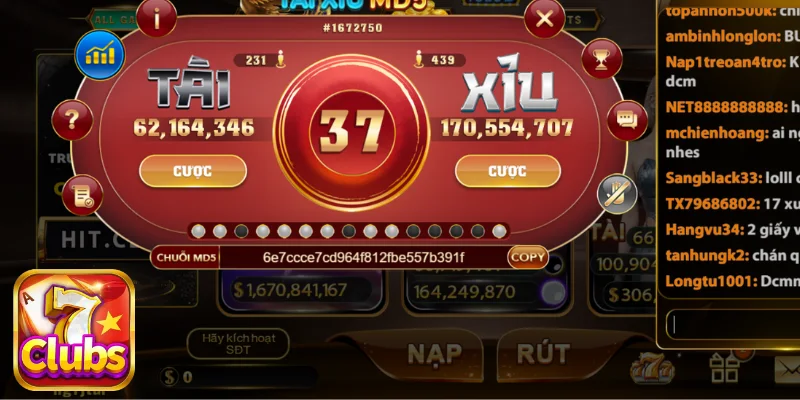 Tổng quan về game tài xỉu 7CLUBS