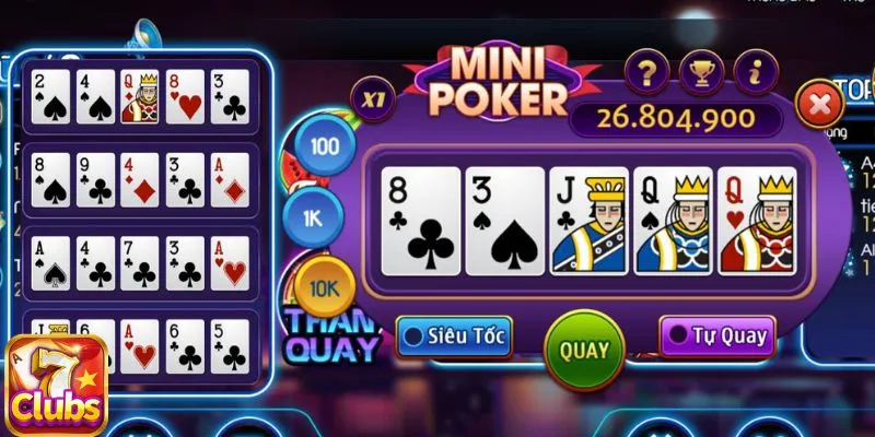 Cập nhật thông tin về Mini Poker